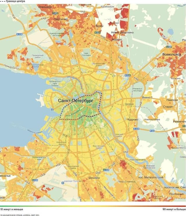 St Petersburg roads map