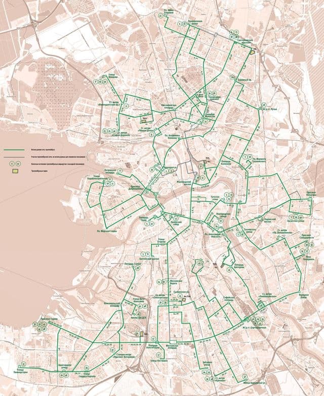 St Petersburg trolley stations map