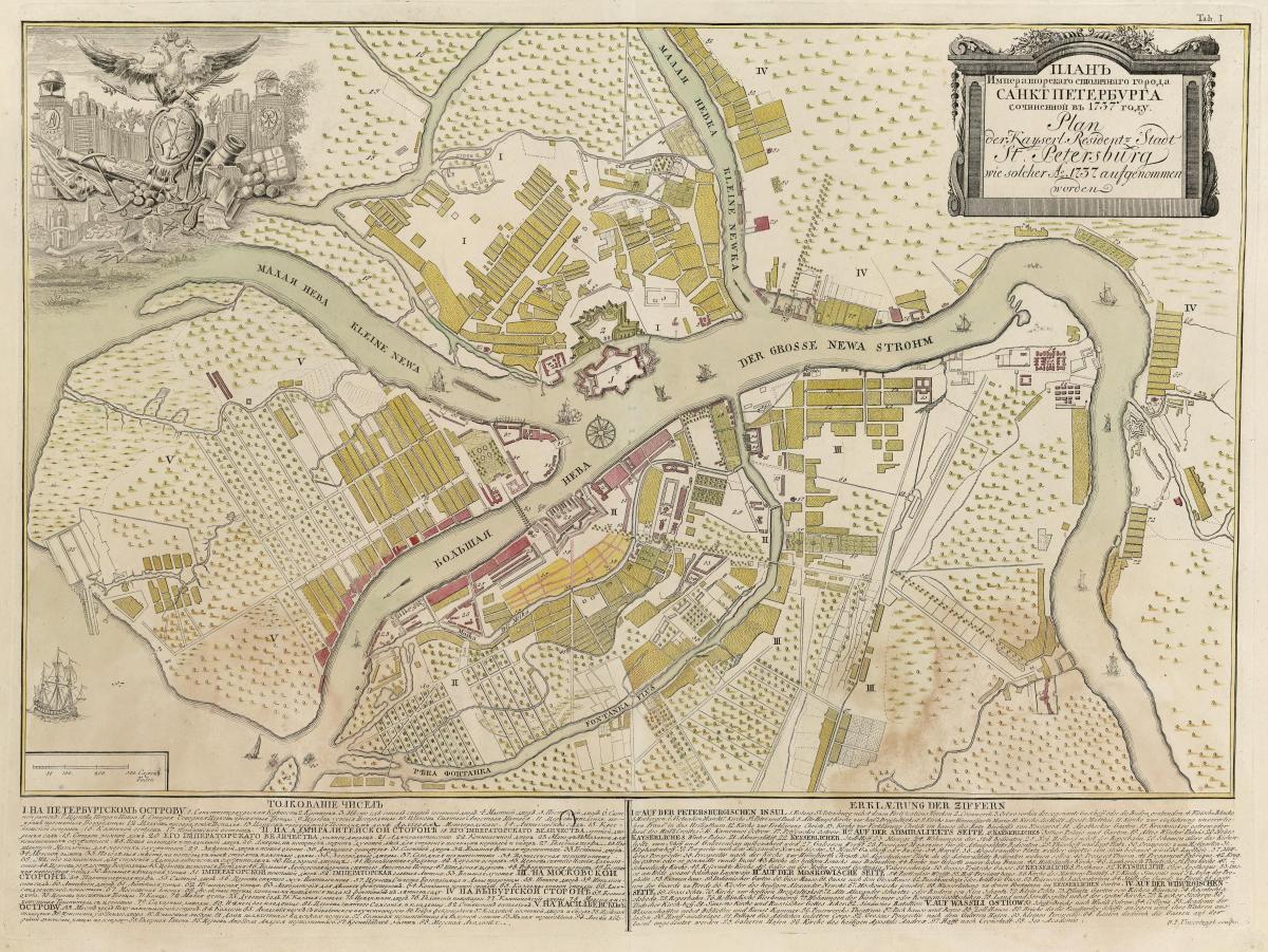 St Petersburg historical map