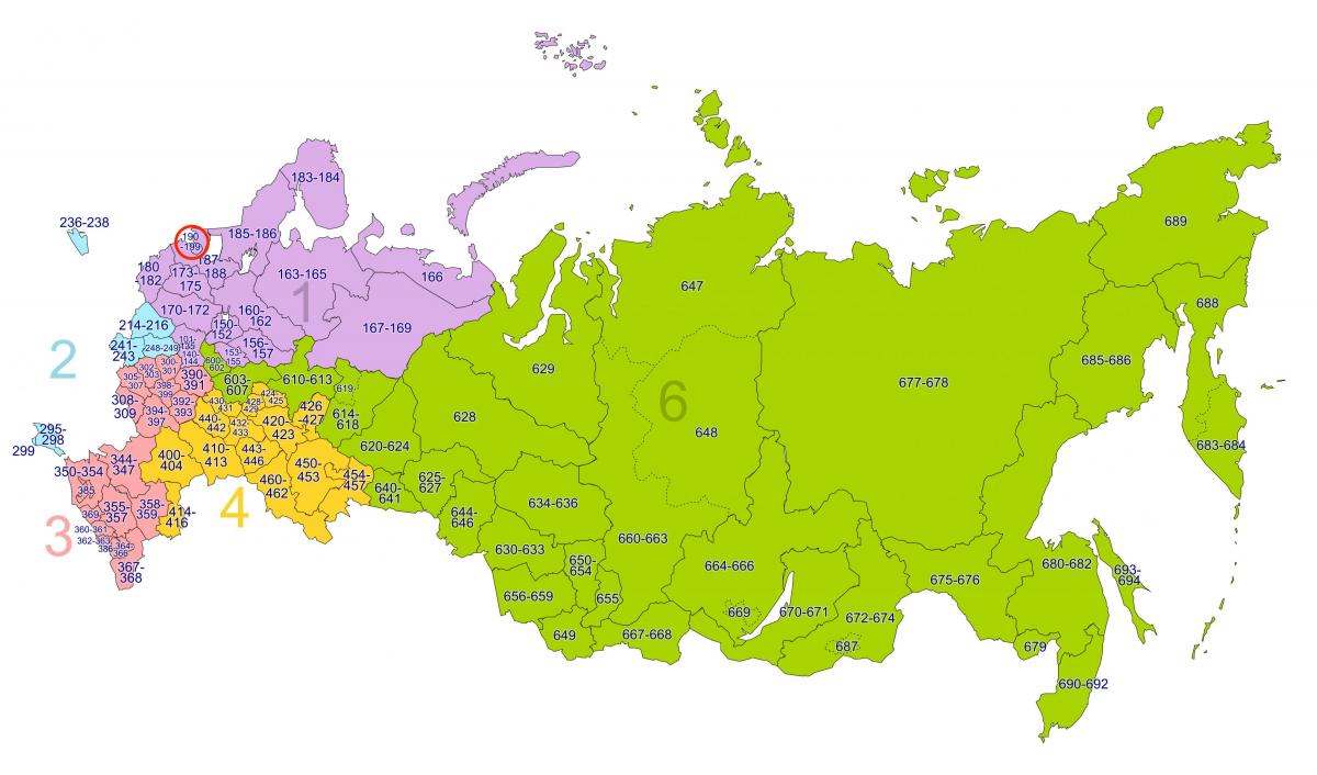 St Petersburg zip codes map