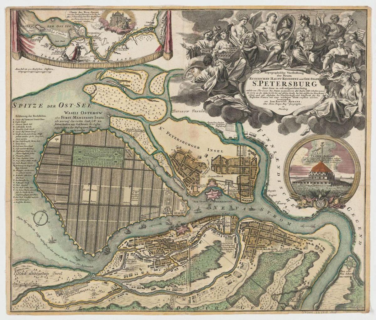 St Petersburg antique map